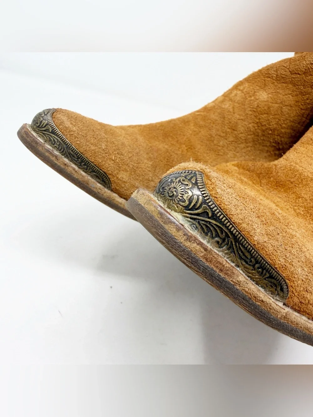 Jeffrey Campbell Cromwell Western Booties Tan Suede Cutout Ankle Boots Size 10